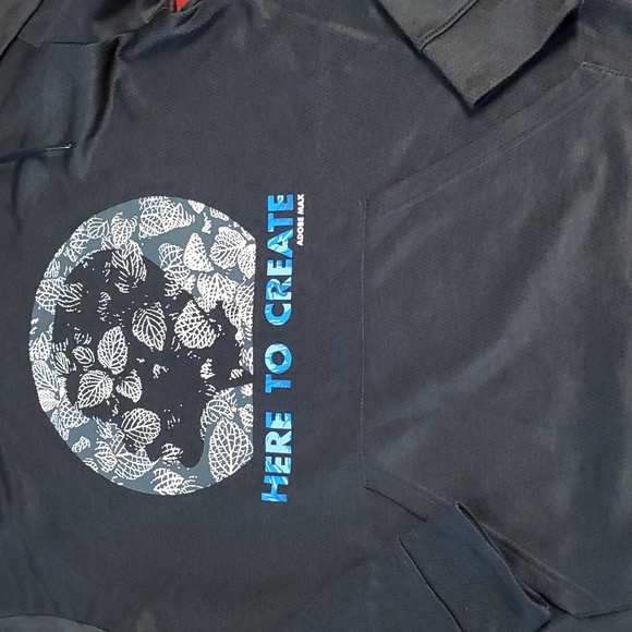 Adidas 'Here To Create' Adobe Max black long sleeve graphic hoodie NWT - Picture 5 of 8